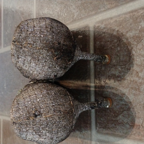 manolo blahnik hangisi crystal glitter pump heel size 36.5 size 6 - Picture 4 of 17